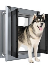HIDROSIL Dog Door for Wall, Heavy Duty Large Dog Door, Pet Door with Two Sliding