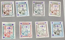 1933 "Flag of the Race" issue from Paraguay.  Full Set Stamps Are MLH (see Pics)