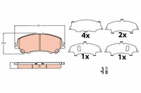 Bremsbelagsatz Scheibenbremse TRW GDB3622 FüR J11 Nissan Qashqai 2 DIG Dci ALL