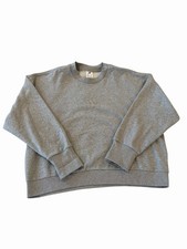 Adidas All SZN Crewneck Sweatshirt Women  s Large Gray Fleece Lined Oversized EUC