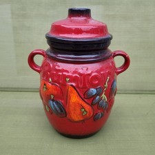LARGE VINTAGE RUMTOPF STORAGE POT / JAR  SCHEURICH  WEST GERMANY , stoneware