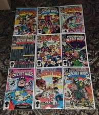 Vintage 1984 Marvel Comics Super Heroes Secret Wars Issues Lot 1-7, 9, 10 Doom!