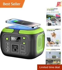 Portable Power Station Solar Generator 200W 42000mAh Home Camping Backup