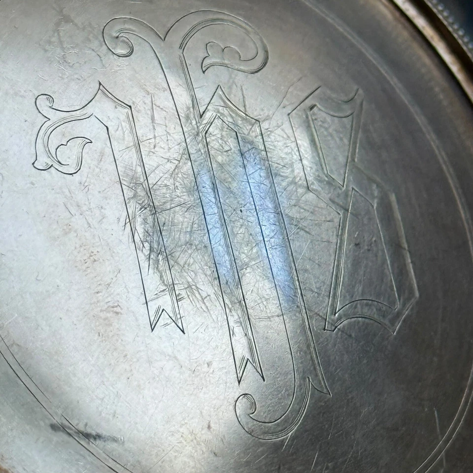 Ancienne Patène De Calice En Argent Massif & Vermeil & XIX Eme Siècle & IHS - Photo 4/4