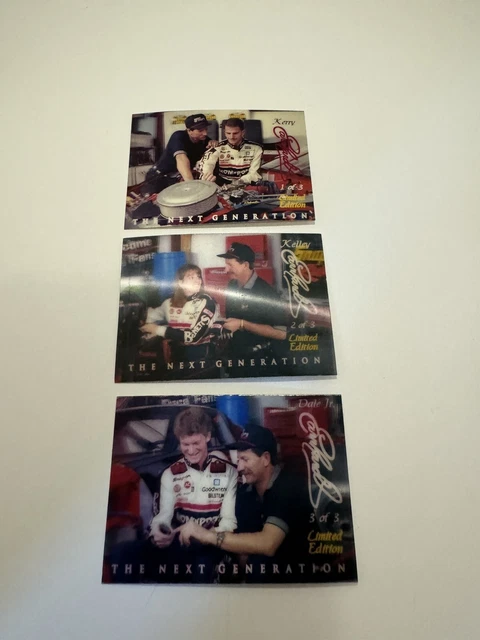 1995 Earnhardt: The Next Generation Limited Card Set Of 3. Dale Jr, Kelley, Kerry