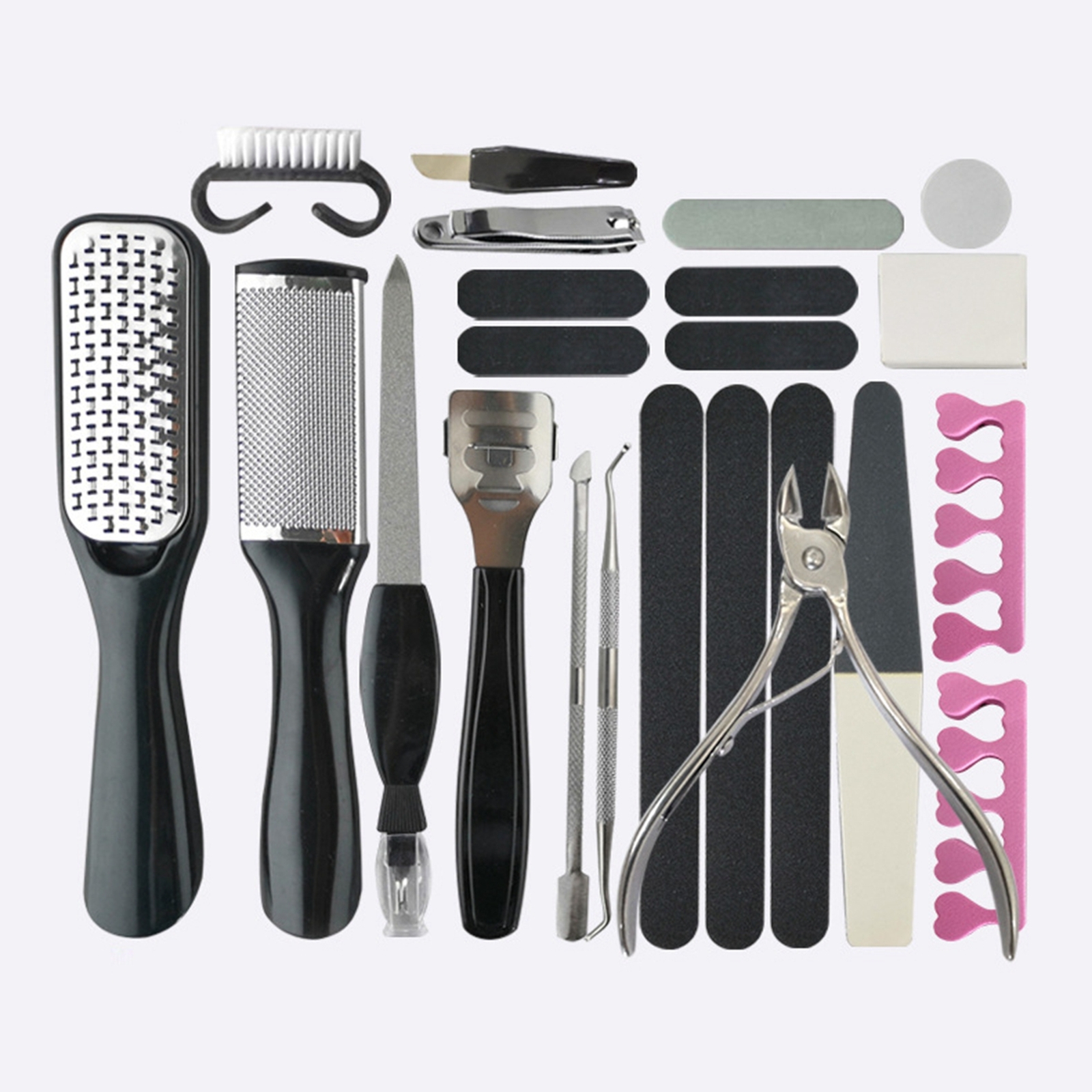 Foot Pedicure Kit 1864876WT 27PCS/Set Foot Care Tool Black Callous