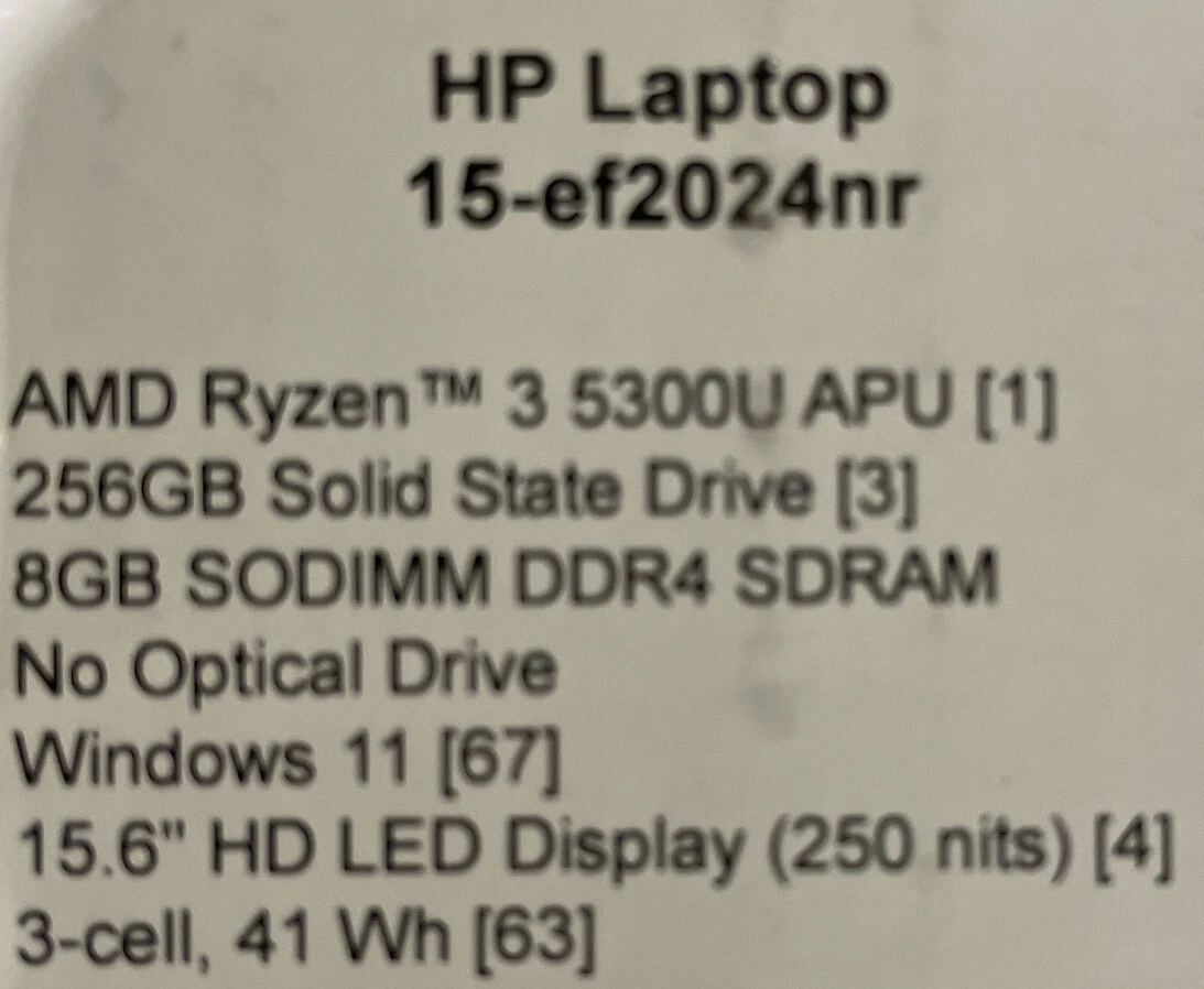 NEW HP 15.6