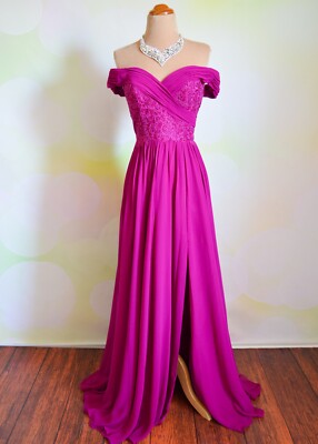 magenta ball gown