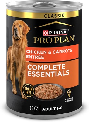 Purina Pro Plan High Protein Dog 13 Ounce (Pack of 12), Chicken & Carrots 