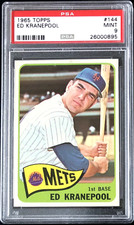 1965 TOPPS #144 ED KRANEPOOL PSA 9 MINT METS