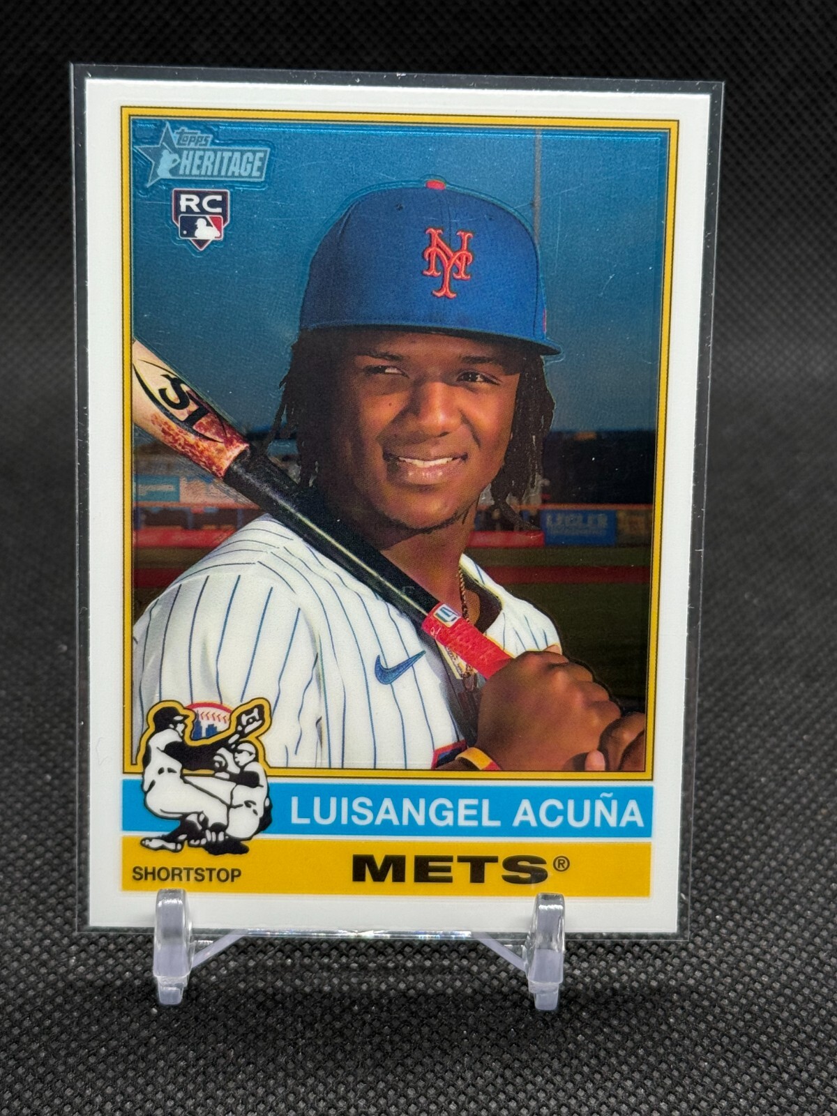2025 Topps Heritage CHROME Luisangel Acuna ROOKIE #274 - New York Mets