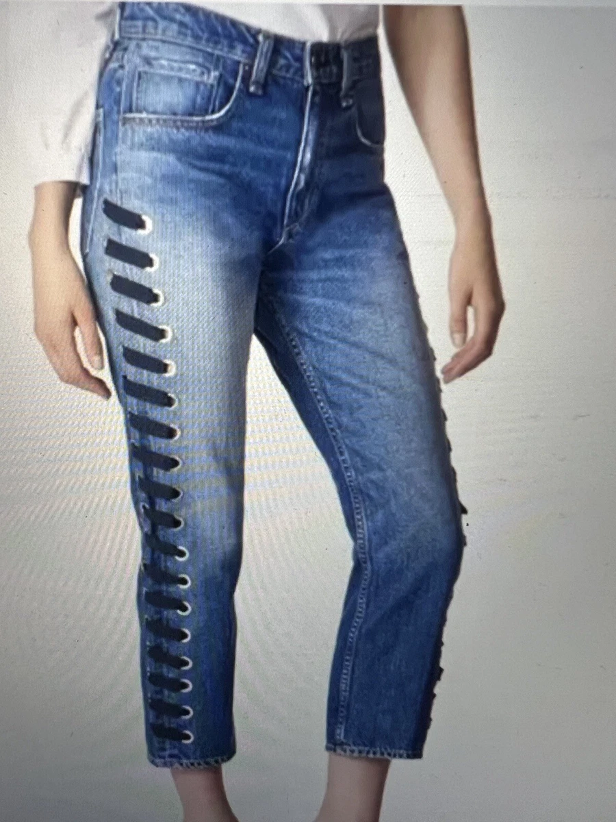 Veronica beard sale lace up jeans