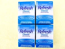 4 Box - Fresh New Date 08/2026 Refresh Classic Lubricant Eye Drops Free Shipping