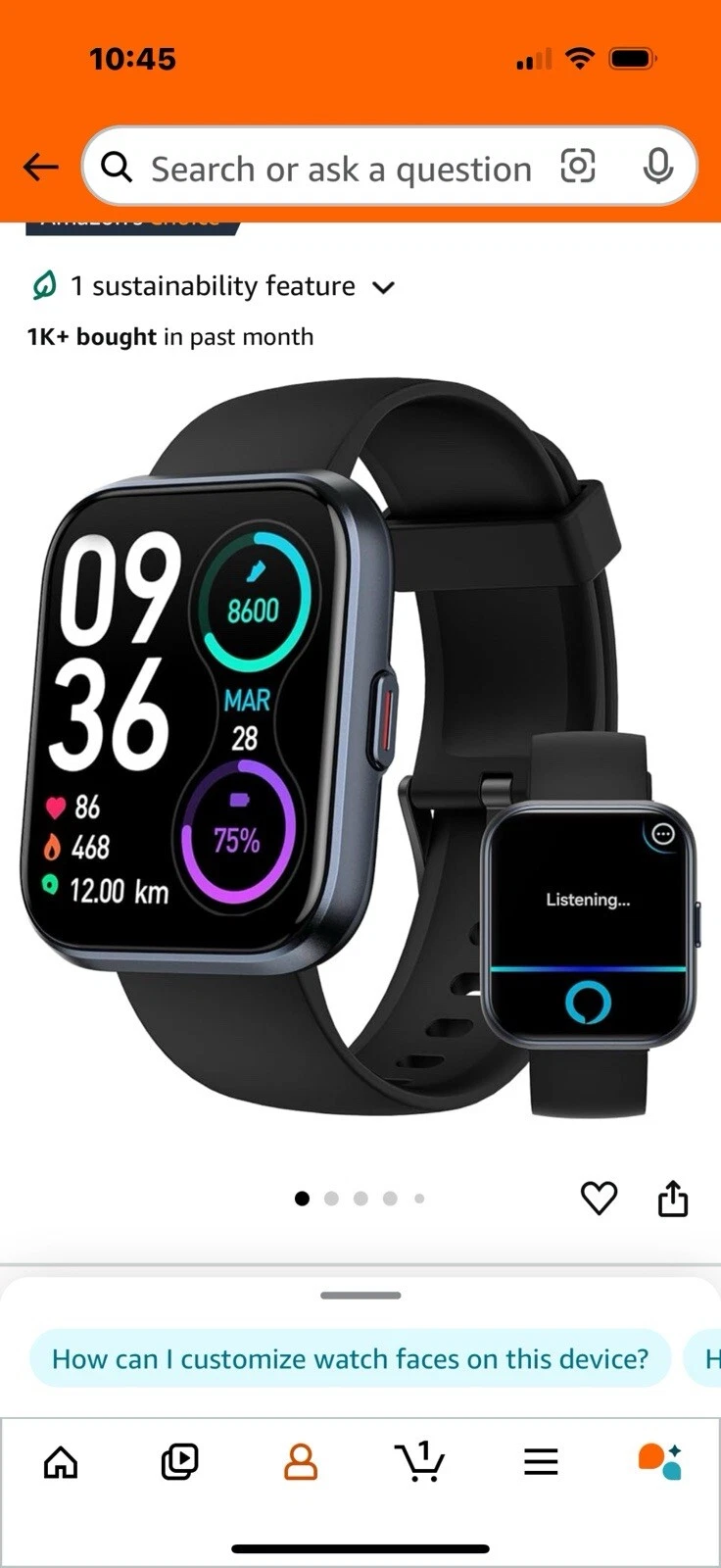 Smartwatch 208 Plus - IDW208 Blue