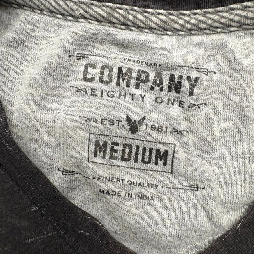 Camisa Company 81 manga larga cuello en V para hombre gris medio Foto 3 de 4