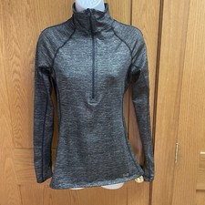 Women's Under Armour Black/Gray Metallic 1/2 Zip Top - Medium / Small