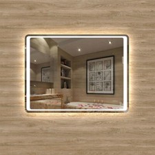 LED Bathroom Wall Mirror with Lights 70/80/90/100 cm Sensor Control Anti-fog