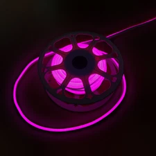 PINK 110V Neon LED Strip Light 2835 120LEDs Flexible Rope DIY Sign Decor+US Plug