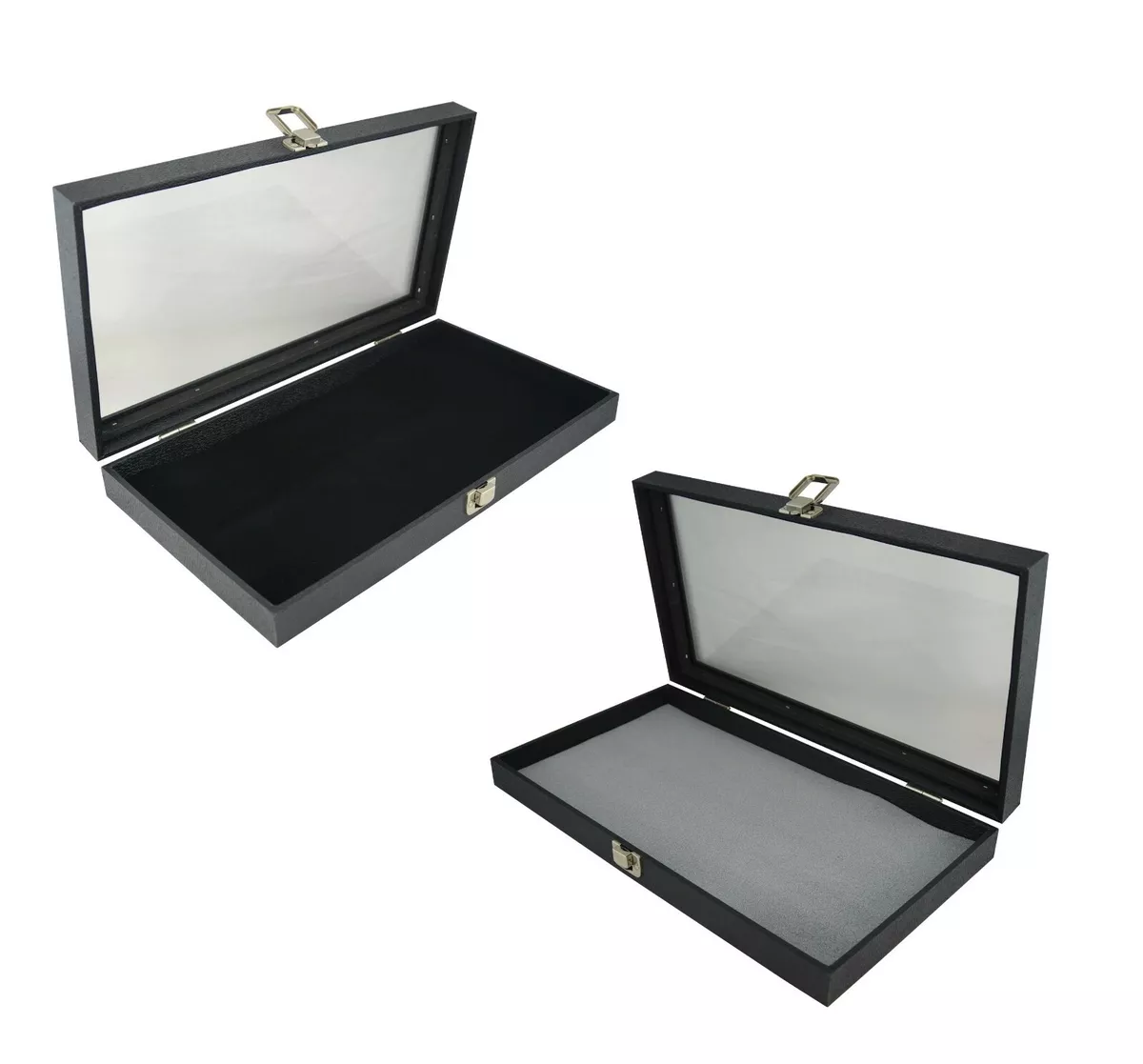Display Case with Glass Lid and Foam Tray liner with Velvet