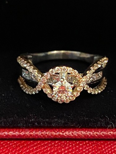 1,23 kt runder Princess-Schliff Diamanten Jubiläum Solitär Ring in 585 14 K Gold - Bild 4 von 12