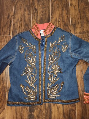 usa vintage ✴︎ デニムJK ✴︎ lew magram Lew Magram Embroidered