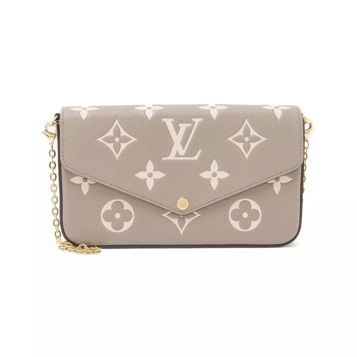 Louis Vuitton Bicolor--Felicie Pochette Empriente Monogram Crossbody  Bag--BLACK