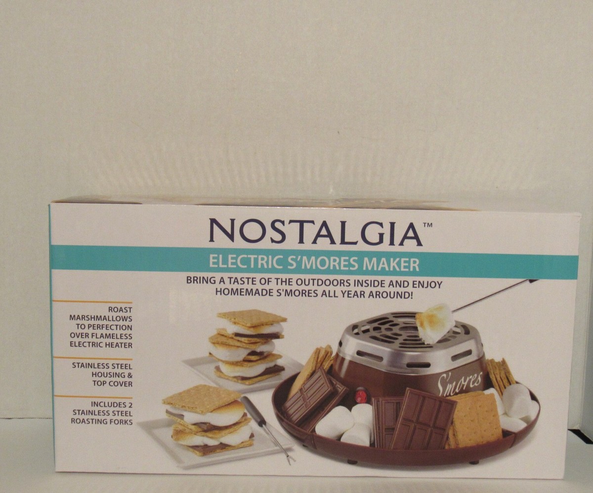 Nostalgia Electric S'mores Maker SMM200, Flameless, Roast