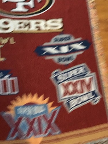 San Francisco Super Bowl Champion NFL Teams Logo Large Throw Blanket 50" X 60" - Picture 7 of 13