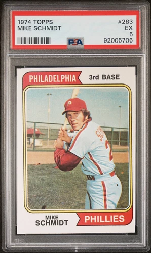 1974 TOPPS #283 MIKE SCHMIDT PSA 5