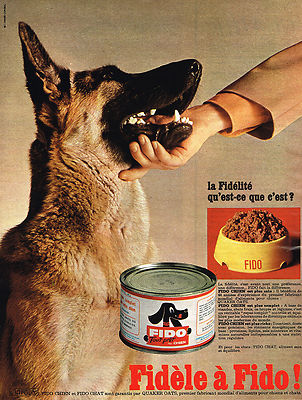 REKLAME WERBUNG 124 1967 FIDO Hundefutter
