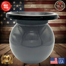 Mud Jug Portable Spill-Proof Spittoon, Gunmetal Grey Made in USA, Travel Dip Cup