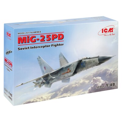 ICM 48903 Plastic model kit aircraft 1:48 MiG-25 PD, Soviet Interceptor Fighter