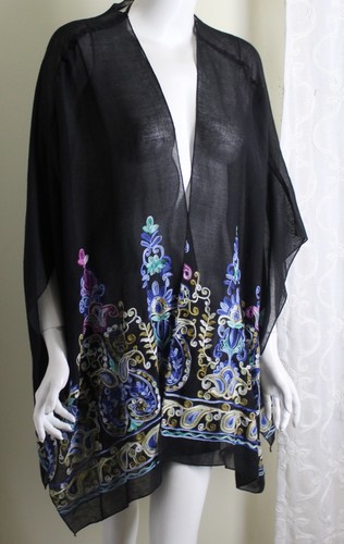 Catherines O/S 1X 2X 3X Super FIne Lightweight Boho Embroidered Vest Topper - 第 5/8 張圖片