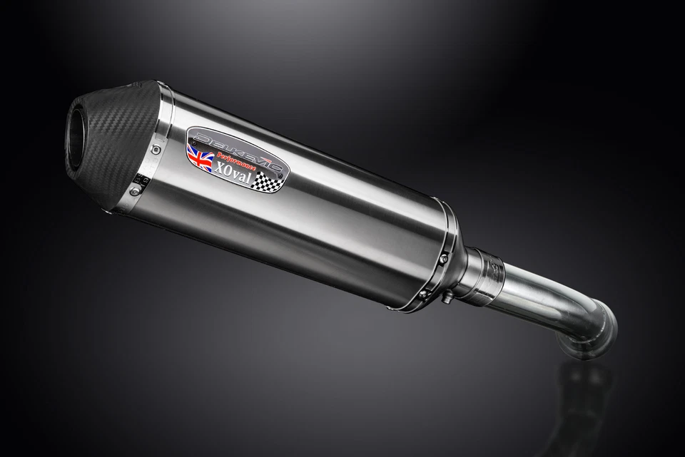宝马 K1200S 2005 - 2008 Delkevic Slip On 13.5 英寸 X-Oval 不锈钢排气消声器套件 — 第 3/4 张图片