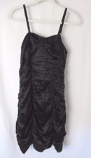 Express Shirred Fitted Dress Strapless or Adjustable Straps Black Size 6  #5981