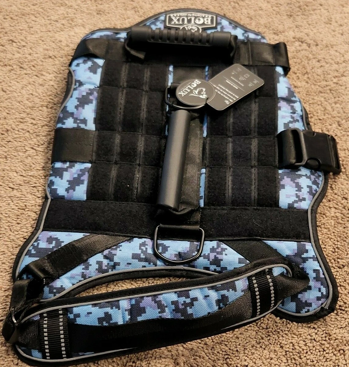 Bolux Dog Harness Size Small Blue Black brand new no pull eBay