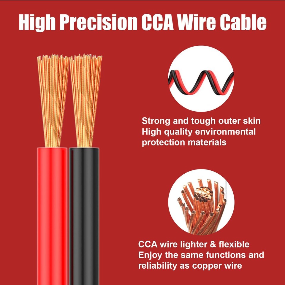 Cables Para Bocinas De Audio Calibre 16 AWG 100 Pies Ft Para Altavoces