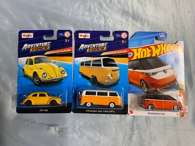 Hot Wheels - 2024 HW Vans Volkswagen ID. Buzz, VW Type 2 Bus 1971, & VW 1300  