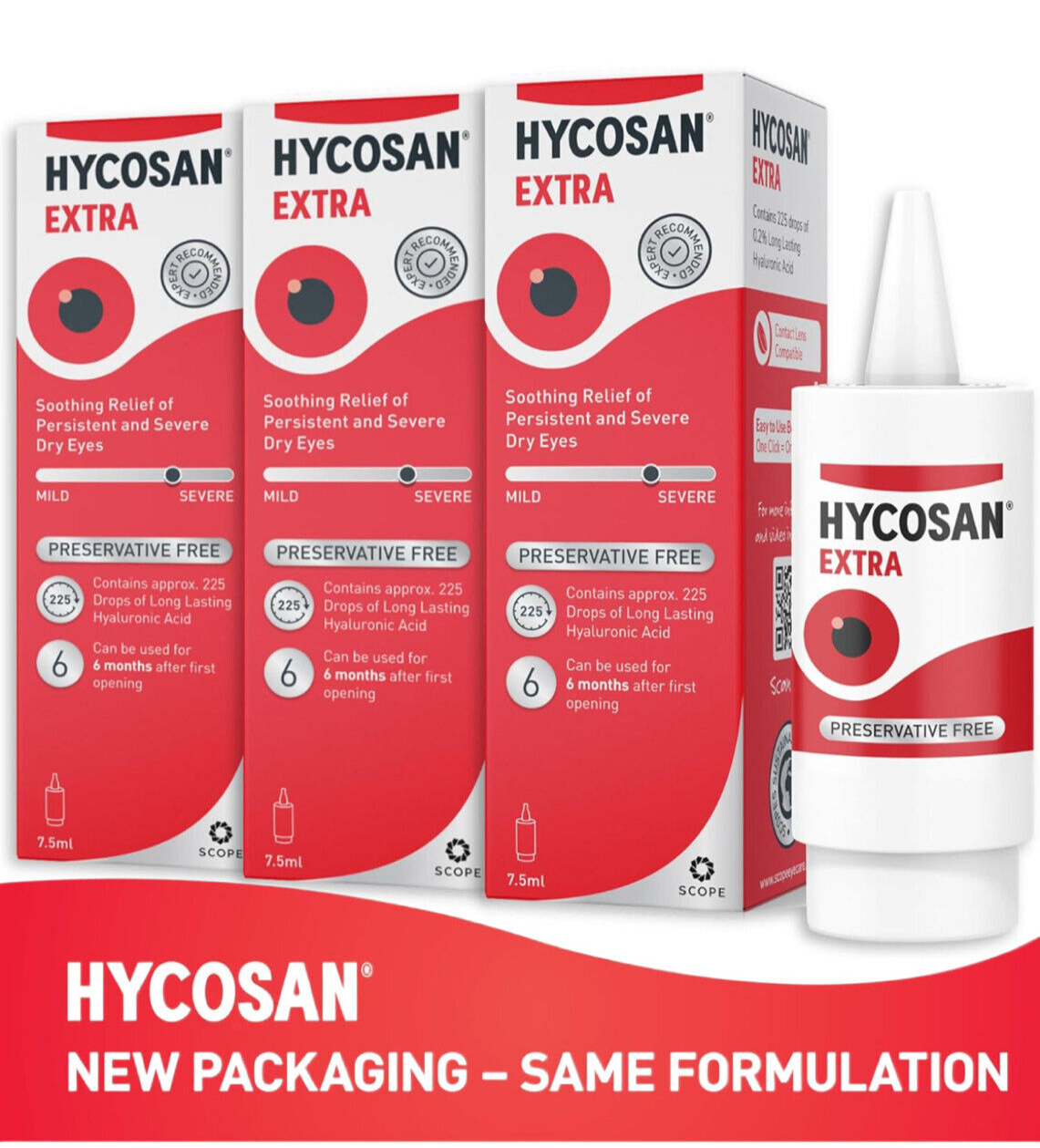 Hycosan Extra Preservative Free Eye Drops - Soothing Relief of Dry Eyes ...