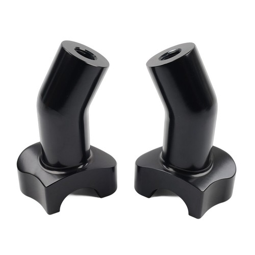 3 1/2" Pullback Handlebar Risers Black Fit Harley 1" Bar Dyna Softail Road King - Picture 7 of 9