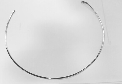14k Weißgold 18'' Mode Klassisch Gewölbt Omega 2mm 7,5 Gramm Kette/Halskette