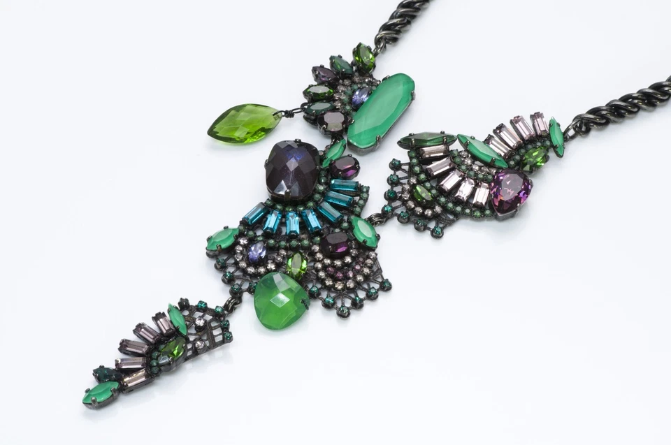 Collar Erickson Beamon Couture Cristal Verde Multicolor Foto 2 de 3