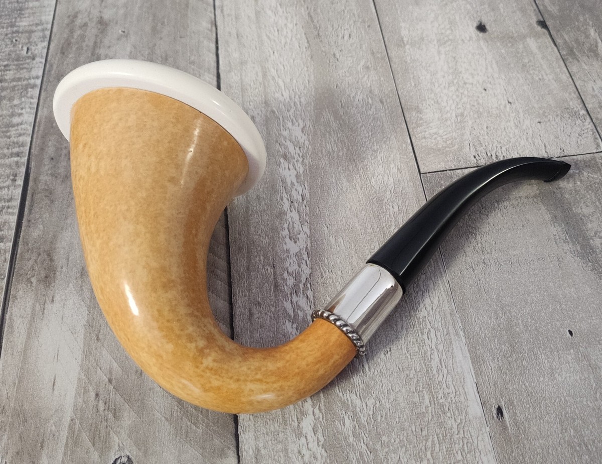 Calabash/ Meerschaum Strambach SILVER RING GOURD, RARE PIPES