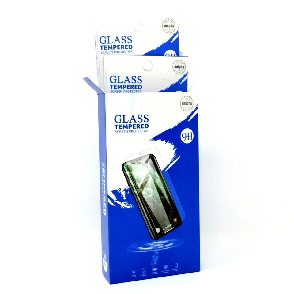 Paquete de 10 protectores de pantalla de vidrio templado para Samsung S9/S20 a S24 Note 8/9/10/20 Foto 3 de 4