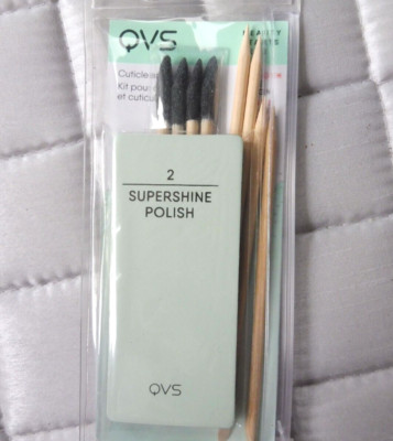 QVS Nagelhaut und Nagel- Pflegeset : Mini- Polierwerkzeug + Nagelhautstäbchen