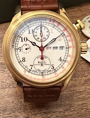 BALL TRAINMASTER DOCTOR'S CHRONOGRAPH 18K ROSE GOLD LIMITED