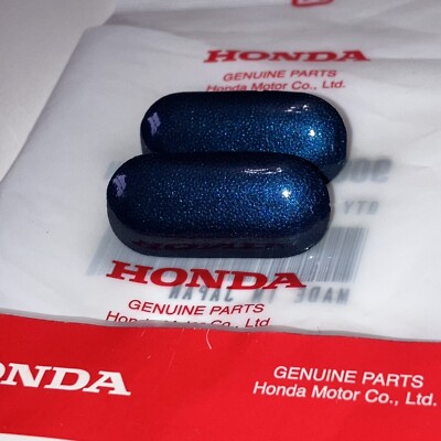 OEM EG Honda Civic Front License Plate Hole Cap Plugs Harvard Blue