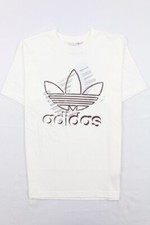 Adidas Mens Original Sketch Trefoil Large Logo White T-Shirt Crew Neck S XL 2XL