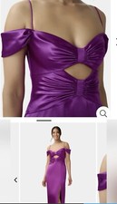 aidan mattox dress 6 Satin Off The Shoulder Gown - Orchid Purple.