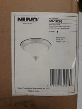 NUVO LIGHTING 60-1826 DUPONT TW0 LIGHT MOUNT BRUSHED NICKEL FINISH WITH WHITE SA